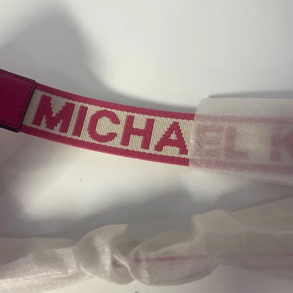 Michael Kors Large Zip Around Wallet Crossbody Bag Dragonfruit Pink - Picture 7 of 7